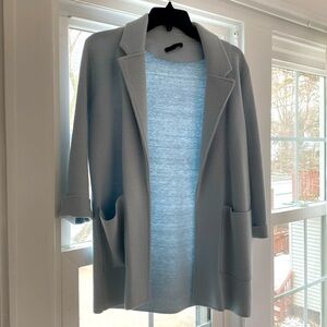 J Crew blue open front Sophie cardigan blazer jacket size small